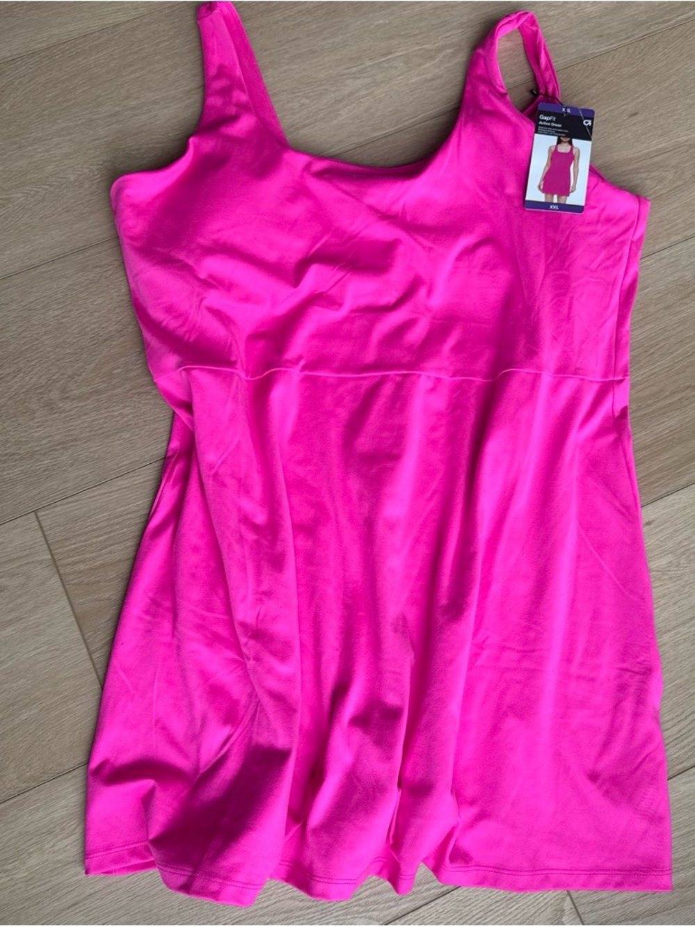 NWT- Women's Fuchsia Tank Dress - Sleek Scoop Neck- XXL